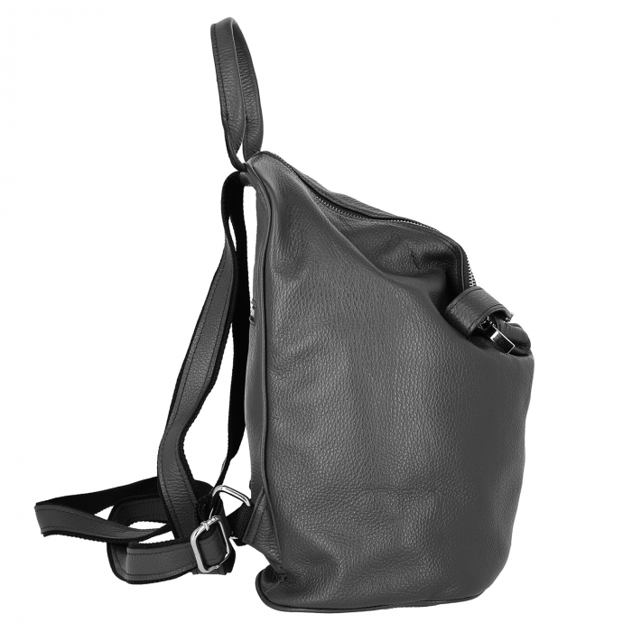 Rucsac de dama din piele naturala moale, model 251, Negru [5]