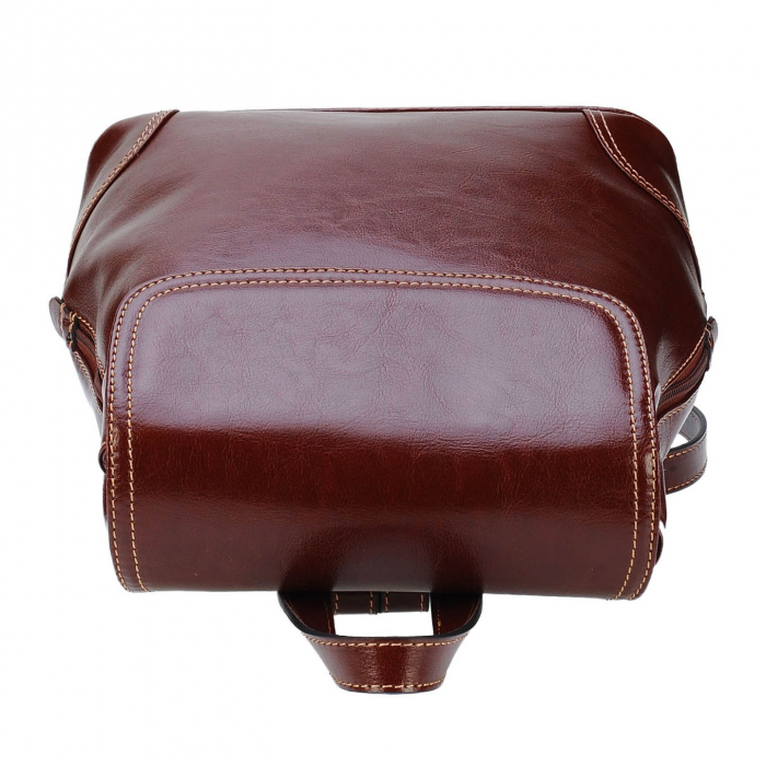 Rucsac de dama din piele naturala, model 097, Maro coniac [6]
