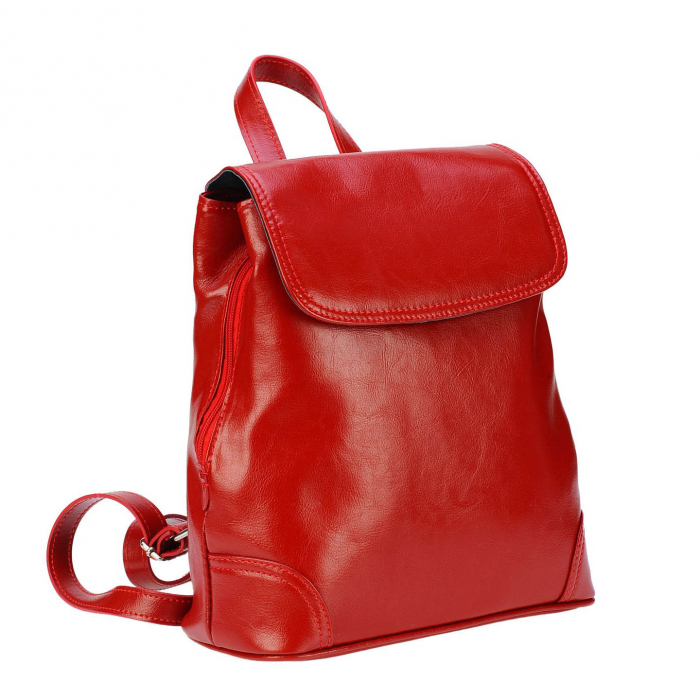 Rucsac de dama din piele naturala, model 097, Rosu [1]