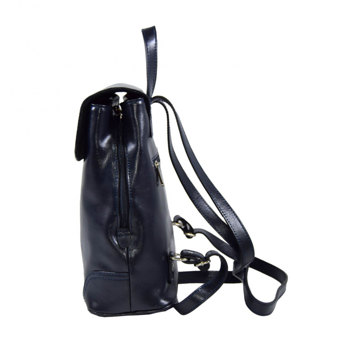 Rucsac de dama din piele naturala, model 097, Bleumarin [4]