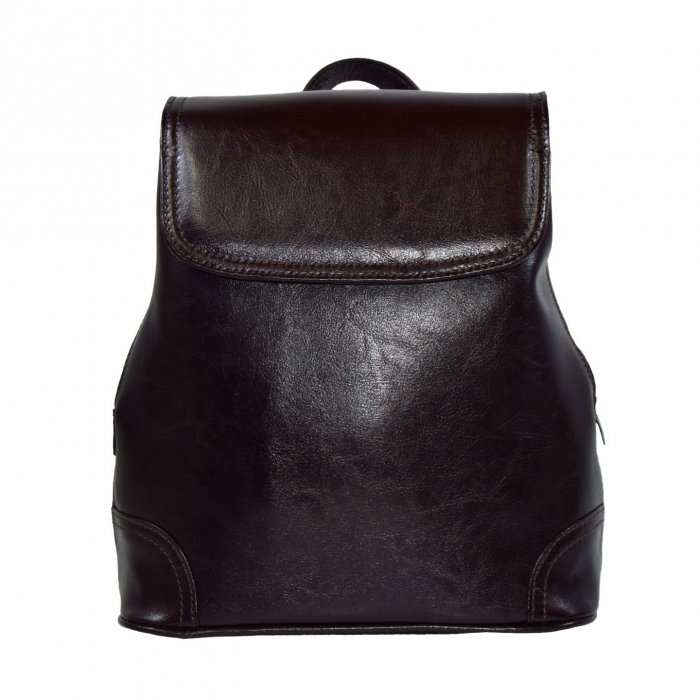 Rucsac de dama din piele naturala, model 097, Maro inchis [2]
