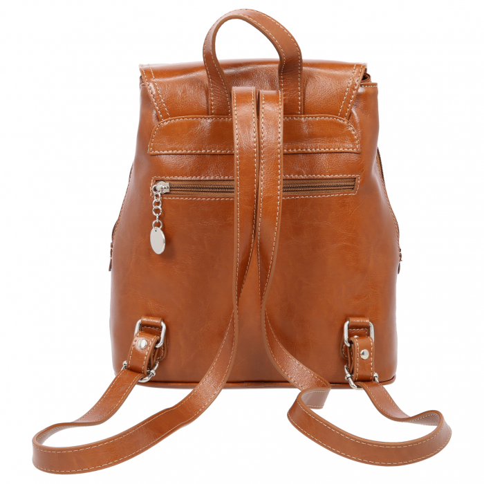Rucsac de dama din piele naturala, model 097, Maro tabac [2]