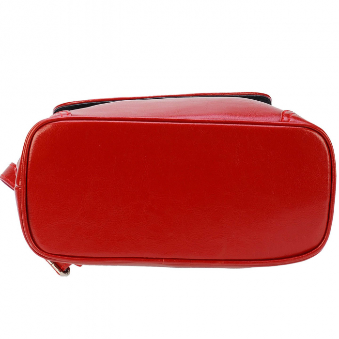 Rucsac de dama din piele naturala, model 097, Rosu [7]