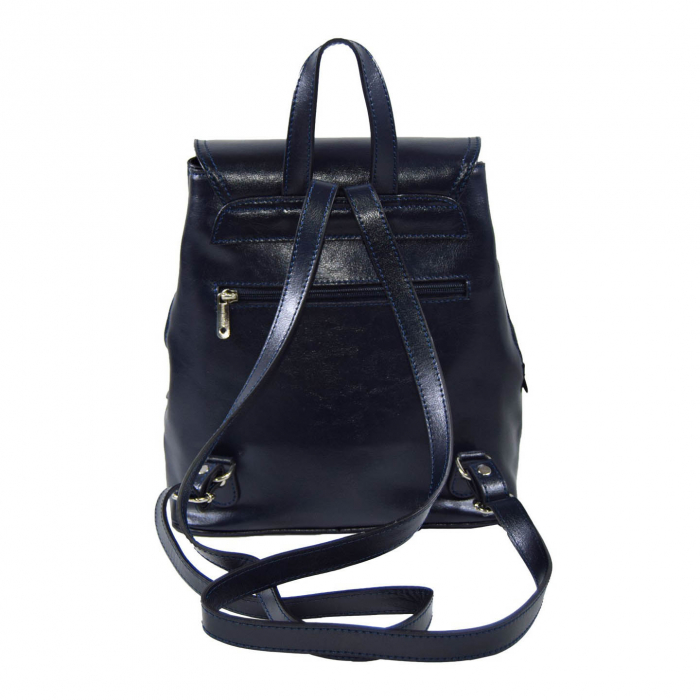 Rucsac de dama din piele naturala, model 097, Bleumarin [3]
