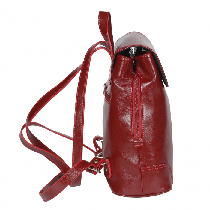 Rucsac de dama din piele naturala, model 097, Bordo [3]