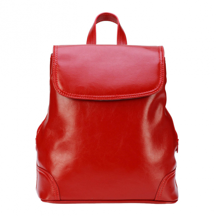 Rucsac de dama din piele naturala, model 097, Rosu [2]