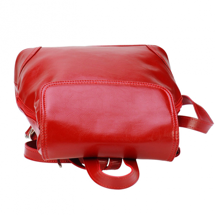 Rucsac de dama din piele naturala, model 097, Rosu [6]