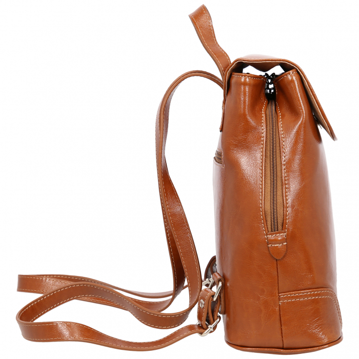 Rucsac de dama din piele naturala, model 097, Maro tabac [3]
