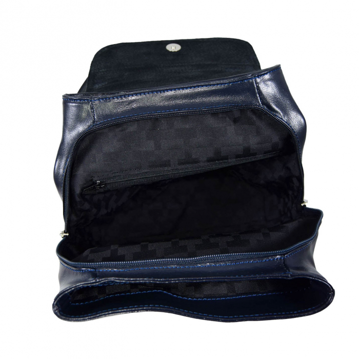 Rucsac de dama din piele naturala, model 097, Bleumarin [5]
