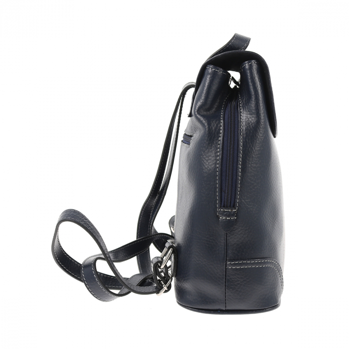 Rucsac de dama din piele naturala moale, model 097, Bleumarin mat [4]