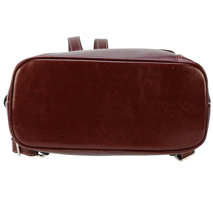 Rucsac de dama din piele naturala, model 097, Maro coniac [7]