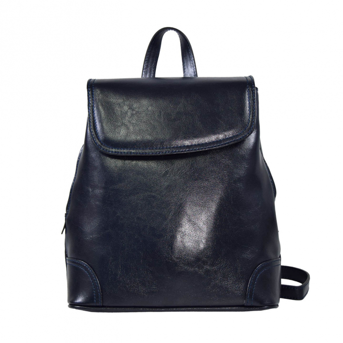 Rucsac de dama din piele naturala, model 097, Bleumarin [2]