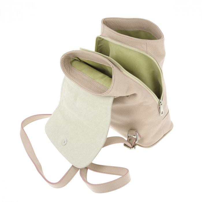Rucsac de dama din piele naturala, model 097, Bej mat [5]