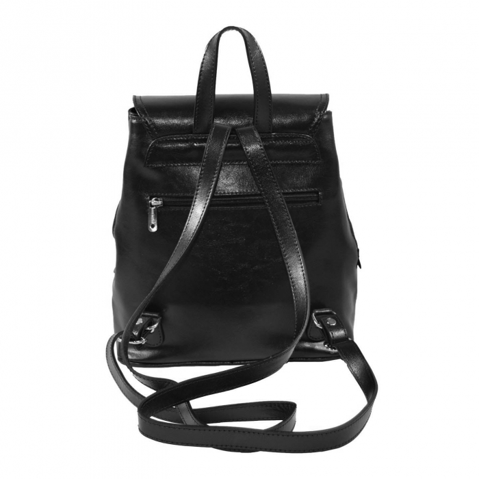 Rucsac de dama din piele naturala, model 097, Negru [5]