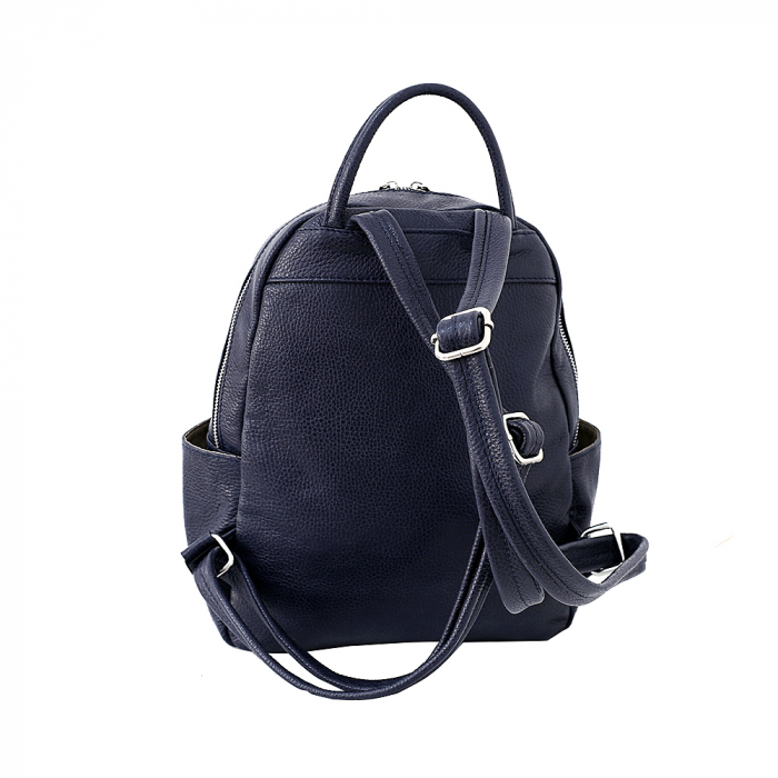 Rucsac de dama din piele naturala, model R137, Bleumarin [2]