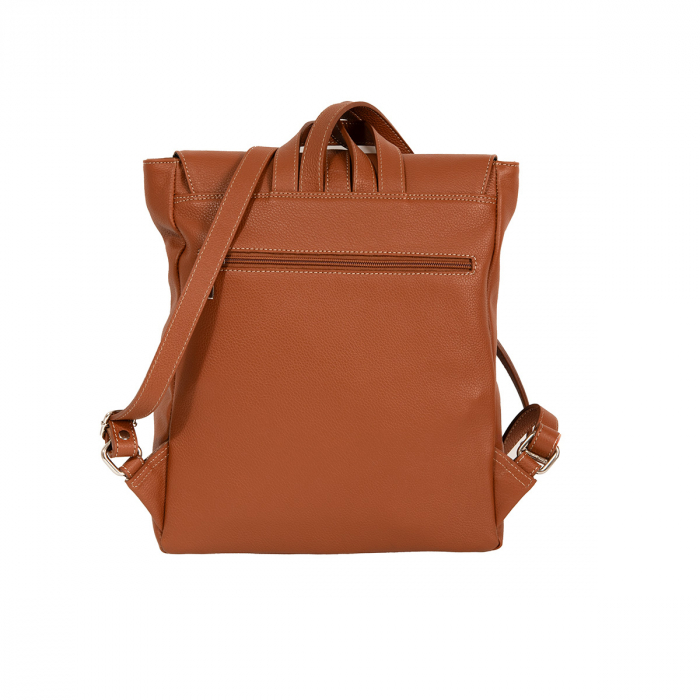 Rucsac de dama din piele naturala, seria 287, Maro tabac [4]