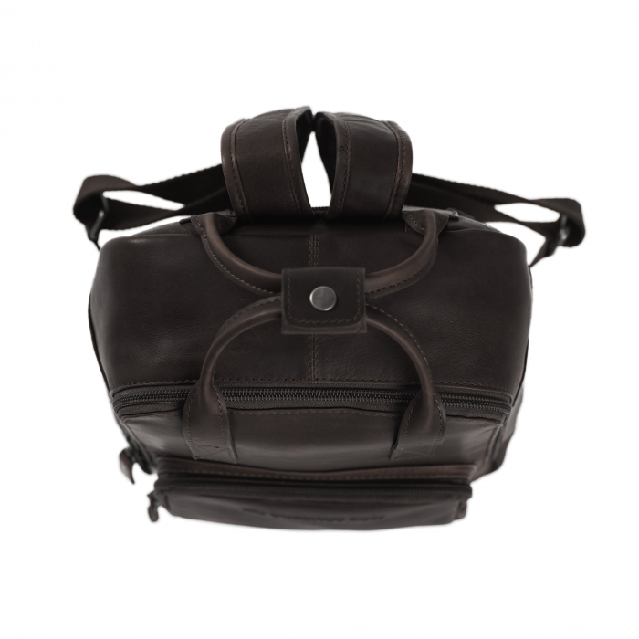 Rucsac de dama din piele naturala, The Chesterfield Brand, Bellary, Maro inchis [4]