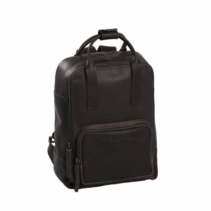 Rucsac de dama din piele naturala, The Chesterfield Brand, Bellary, Maro inchis [2]