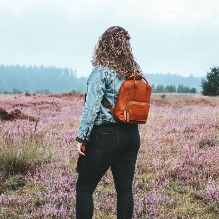 Rucsac de dama din piele naturala, The Chesterfield Brand, Bellary, Maro coniac [2]