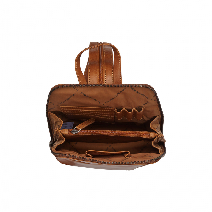 Rucsac de dama din piele naturala, The Chesterfield Brand, Claire, Maro coniac [3]