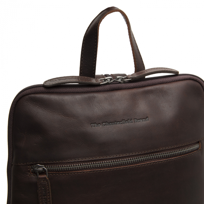 Rucsac de dama din piele naturala, The Chesterfield Brand, Cuvo, Maro inchis [2]