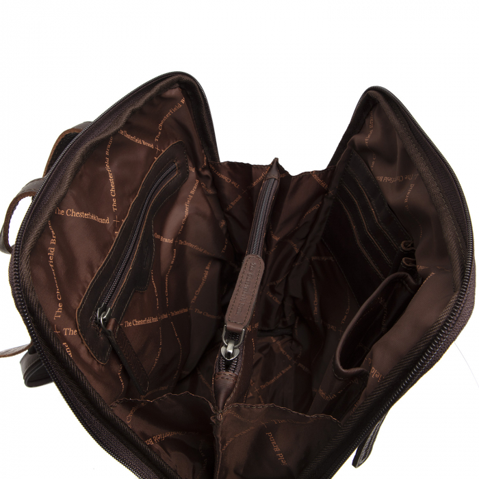 Rucsac de dama din piele naturala, The Chesterfield Brand, Cuvo, Maro inchis [3]