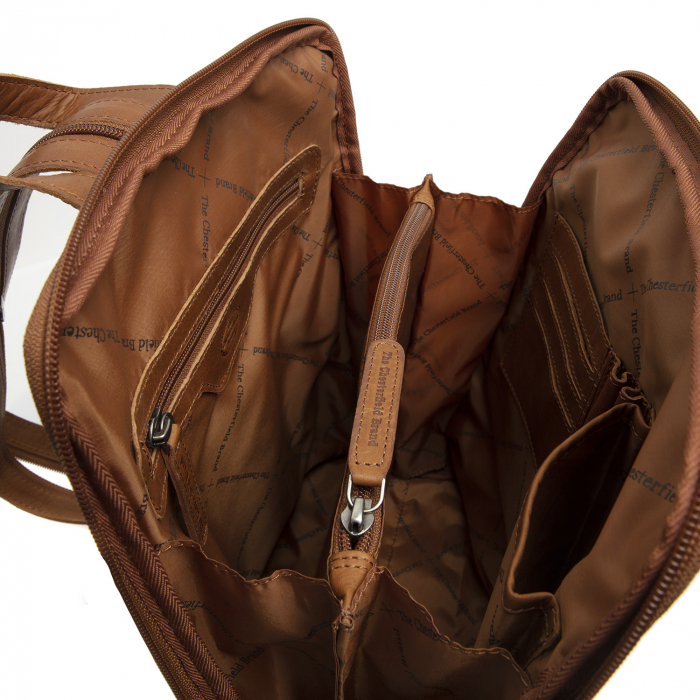 Rucsac de dama din piele naturala, The Chesterfield Brand, Cuvo, Maro coniac [3]