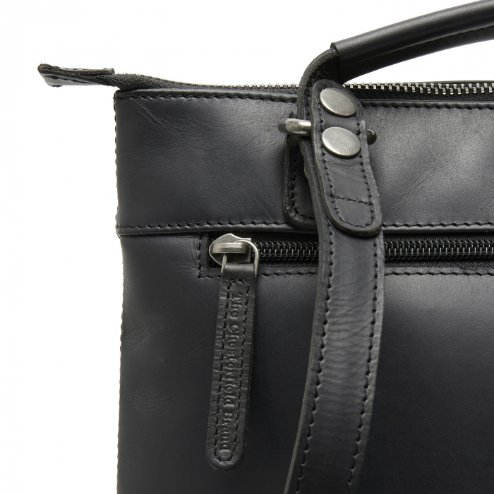 Rucsac de dama din piele naturala, The Chesterfield Brand, Harare, Negru [3]