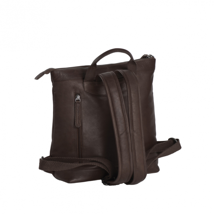Rucsac de dama din piele naturala, The Chesterfield Brand, Kolkata, Maro inchis [3]