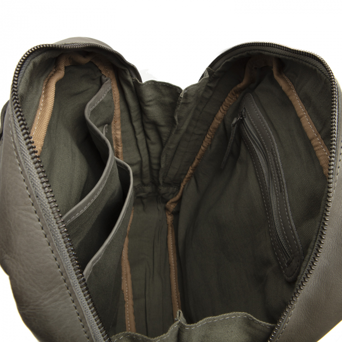 Rucsac de dama din piele naturala, The Chesterfield Brand, Luzern, Verde olive [3]