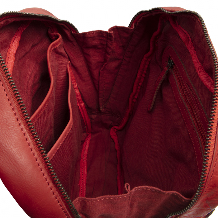Rucsac de dama din piele naturala, The Chesterfield Brand, Luzern, Rosu [4]