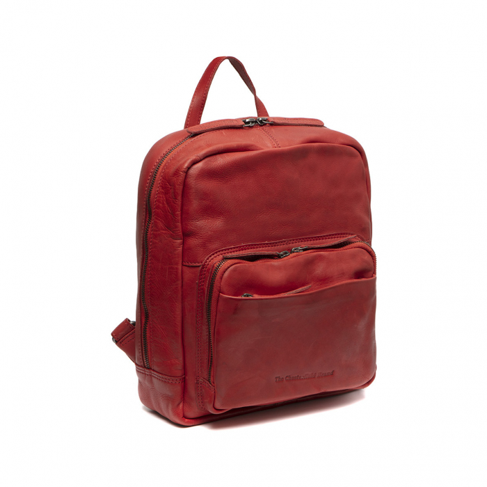 Rucsac de dama din piele naturala, The Chesterfield Brand, Luzern, Rosu [2]