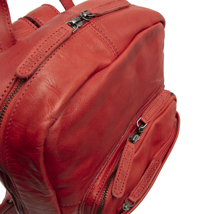 Rucsac de dama din piele naturala, The Chesterfield Brand, Luzern, Rosu [3]