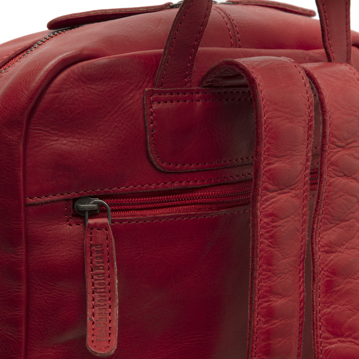 Rucsac de dama din piele naturala, The Chesterfield Brand, Luzern, Rosu [5]