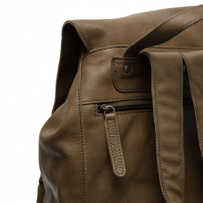 Rucsac de dama din piele naturala, The Chesterfield Brand, Mick, Verde olive [3]