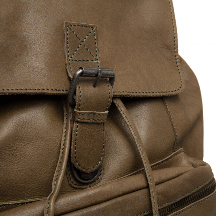 Rucsac de dama din piele naturala, The Chesterfield Brand, Mick, Verde olive [4]