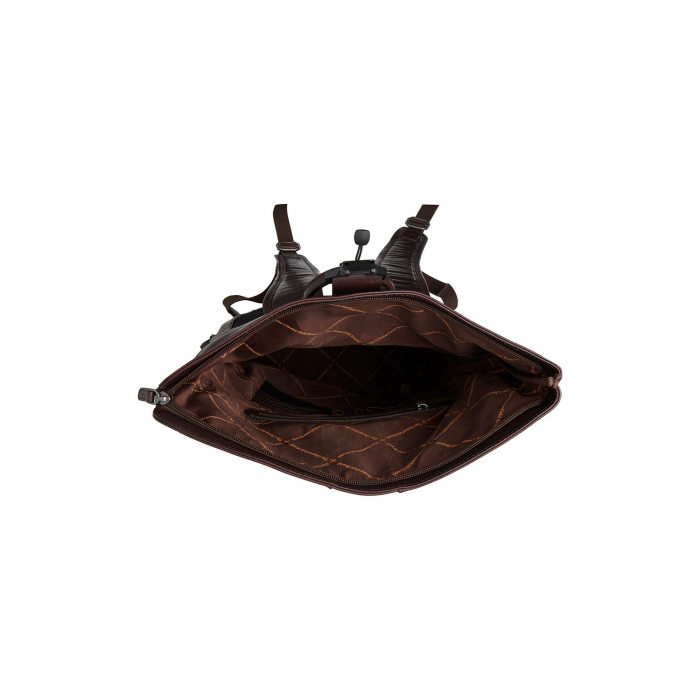 Rucsac unisex din piele naturala, The Chesterfield Brand, Savona, Maro inchis [3]