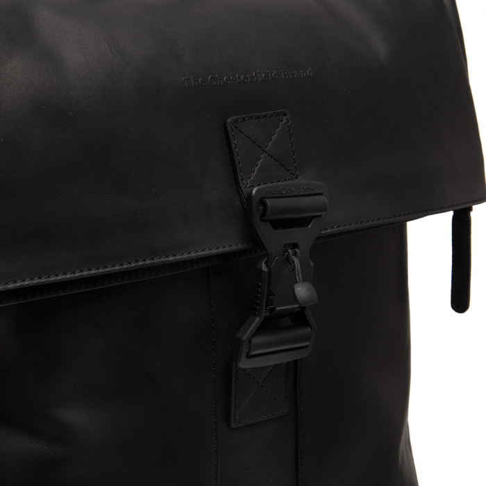 Rucsac unisex din piele naturala, The Chesterfield Brand, Savona, Negru [8]