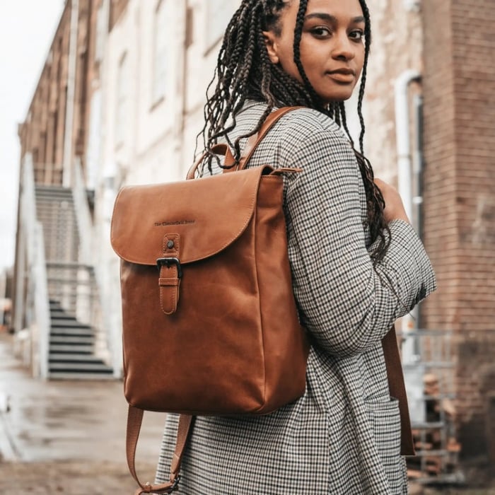 Rucsac de dama din piele naturala, The Chesterfield Brand, Vermont, Maro coniac [1]