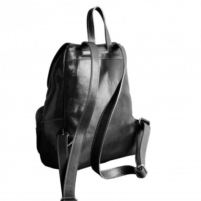 Rucsac  de dama din piele neagra model R101 [2]