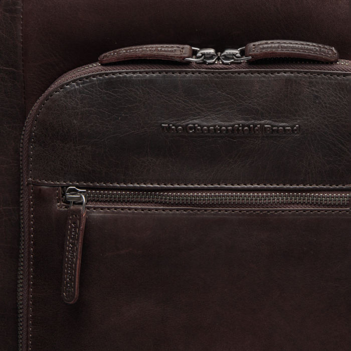 Rucsac de laptop 15 inch piele naturala, The Chesterfield brand, Maggiore, Maro inchis [4]