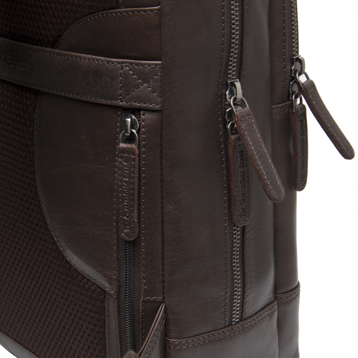 Rucsac de laptop 15 inch piele naturala, The Chesterfield brand, Nicola, Maro inchis [6]