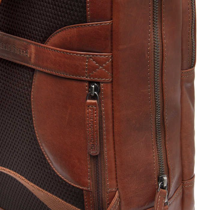 Rucsac de laptop 15 inch piele naturala, The Chesterfield brand, Nicola, Maro coniac [7]
