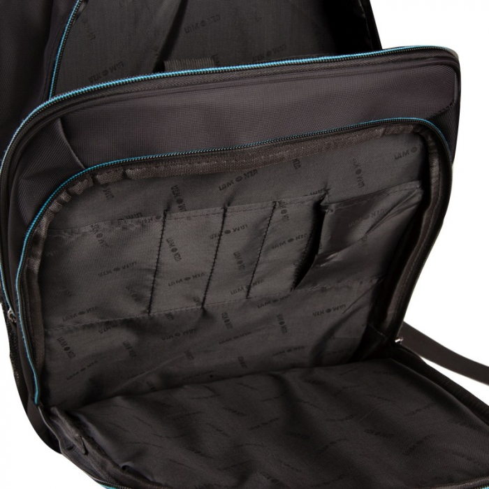 Rucsac de laptop din material textil, Lamonza, Toledo 15 inch, Negru/ Albastru [4]