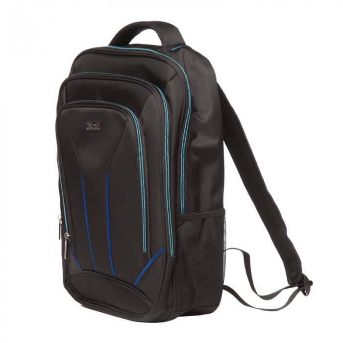 Rucsac de laptop din material textil, Lamonza, Toledo 15 inch, Negru/ Albastru [5]