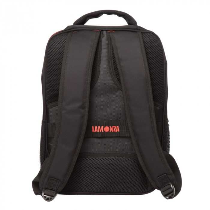 Rucsac de laptop din material textil, Lamonza, Toledo 15 inch, Negru/ Rosu [2]