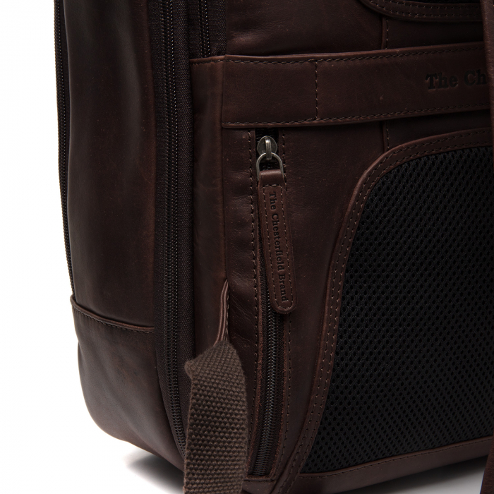 Rucsac de laptop din piele naturala, The Chesterfield brand, Jamaica, Maro inchis [8]