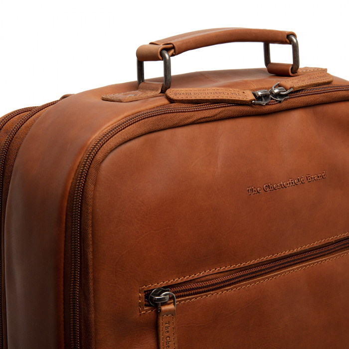 Rucsac de laptop din piele naturala, The Chesterfield brand, Jamaica, Maro coniac [3]