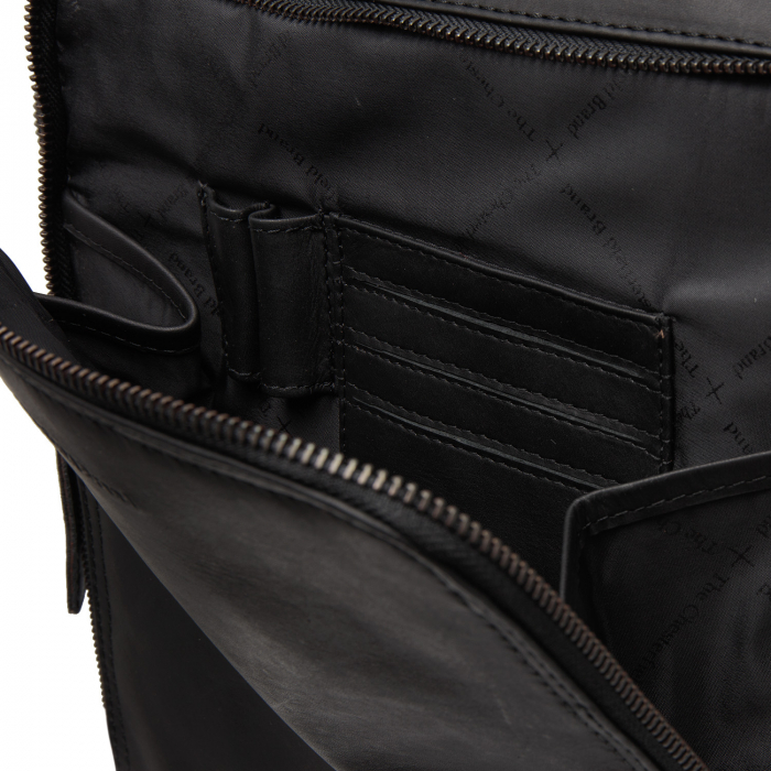 Rucsac de laptop din piele naturala, The Chesterfield Brand, Jasper, Negru [3]