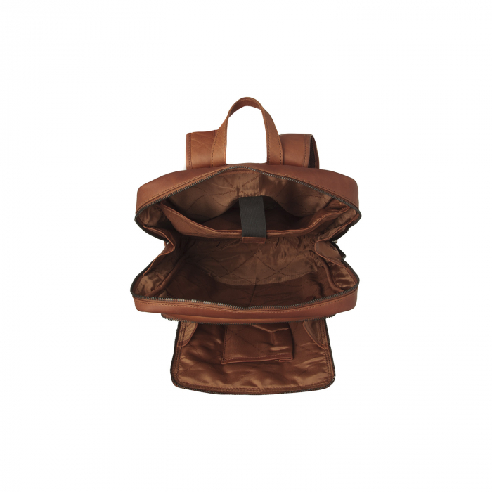Rucsac de laptop din piele naturala, The Chesterfield Brand, Jasper, Maro coniac [5]